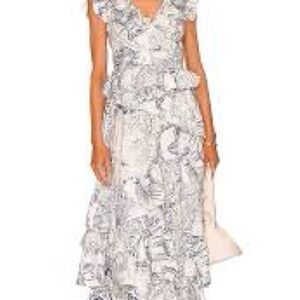 Love the Label Salome Midi dress in Yaffe Print